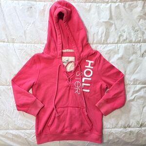 Y2K Pink Hollister Hoodie - Kids Large Women XS